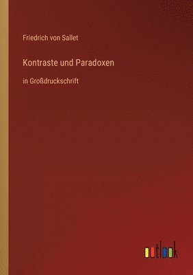 bokomslag Kontraste und Paradoxen