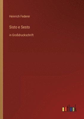 bokomslag Sisto e Sesto