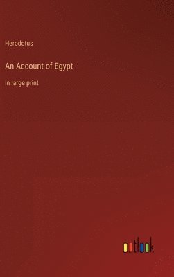 bokomslag An Account of Egypt