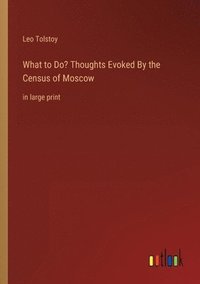 bokomslag What to Do? Thoughts Evoked By the Census of Moscow