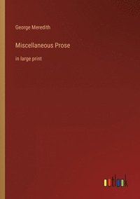 bokomslag Miscellaneous Prose