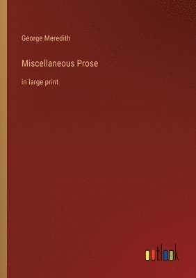Miscellaneous Prose