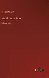 bokomslag Miscellaneous Prose