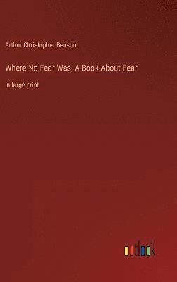 bokomslag Where No Fear Was; A Book About Fear