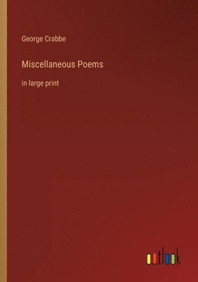 bokomslag Miscellaneous Poems