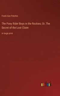bokomslag Pony Rider Boys in the Rockies; Or, The Secret of the Lost Claim