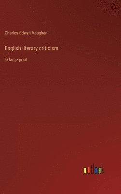 bokomslag English literary criticism