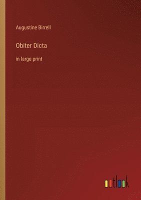 Obiter Dicta