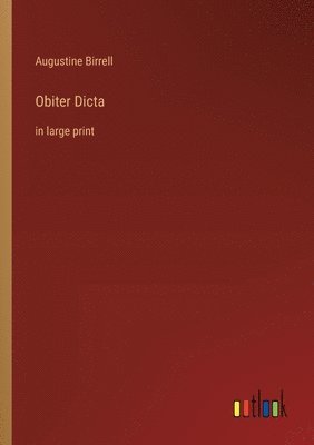 Obiter Dicta 1