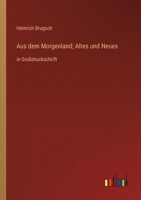 bokomslag Aus dem Morgenland; Altes und Neues