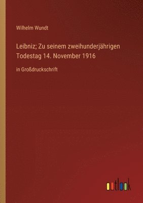 bokomslag Leibniz; Zu seinem zweihunderjhrigen Todestag 14. November 1916