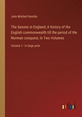 bokomslag Saxons in England; A history of the English commonwealth till the period of the Norman conquest, In Two Volumes
