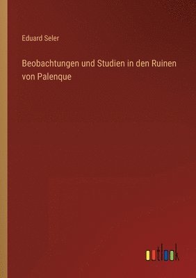 bokomslag Beobachtungen und Studien in den Ruinen von Palenque