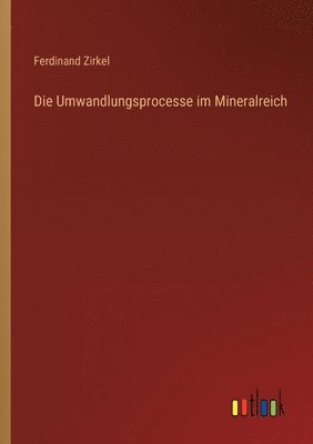 bokomslag Die Umwandlungsprocesse im Mineralreich