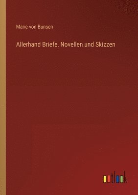 bokomslag Allerhand Briefe, Novellen und Skizzen