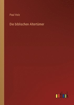Paul Volz - biblischen Altertümer, Häftad