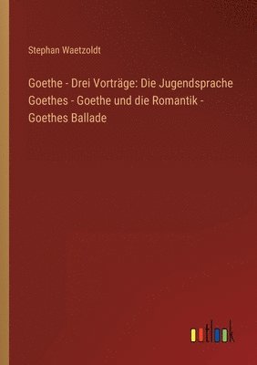 bokomslag Goethe - Drei Vortrge