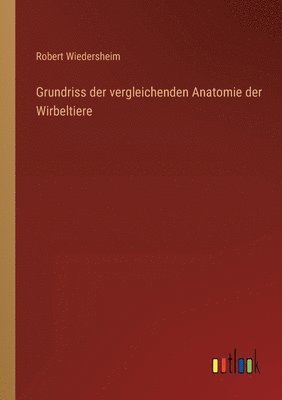 bokomslag Grundriss der vergleichenden Anatomie der Wirbeltiere