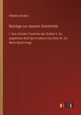 bokomslag Beitrage zur neueren Geschichte