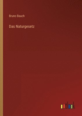 bokomslag Das Naturgesetz