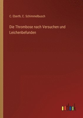 bokomslag Die Thrombose nach Versuchen und Leichenbefunden