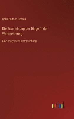 bokomslag Erscheinung der Dinge in der Wahrnehmung