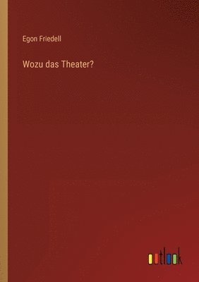 bokomslag Wozu das Theater?