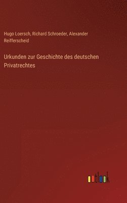 bokomslag Urkunden zur Geschichte des deutschen Privatrechtes