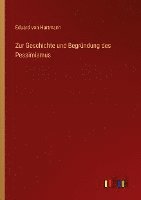 bokomslag Zur Geschichte und Begrndung des Pessimismus