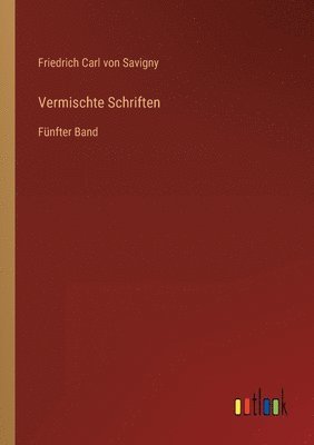 Vermischte Schriften 1