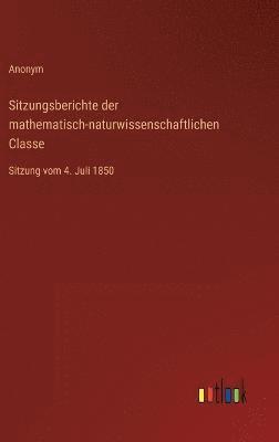 bokomslag Sitzungsberichte der mathematisch-naturwissenschaftlichen Classe