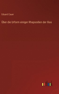 bokomslag ber die Urform einiger Rhapsodien der Ilias