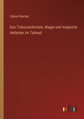 bokomslag Das Transcendentale, Magie und magische Heilarten im Talmud