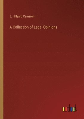 bokomslag A Collection of Legal Opinions