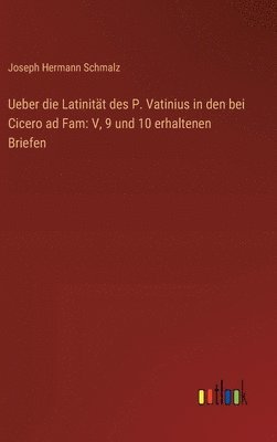 bokomslag Ueber die Latinitt des P. Vatinius in den bei Cicero ad Fam