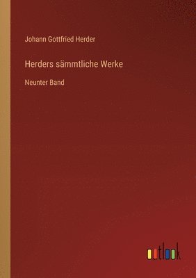 Johann Gottfried Herder - Herders sämmtliche Werke, Häftad