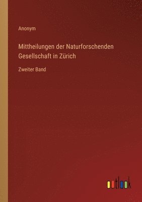 Mittheilungen der Naturforschenden Gesellschaft in Zürich