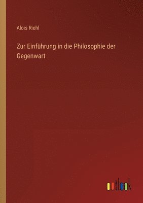 bokomslag Zur Einfuhrung in die Philosophie der Gegenwart