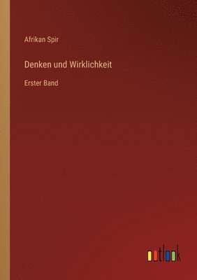 bokomslag Denken und Wirklichkeit