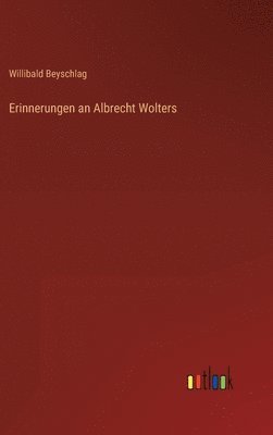 bokomslag Erinnerungen an Albrecht Wolters