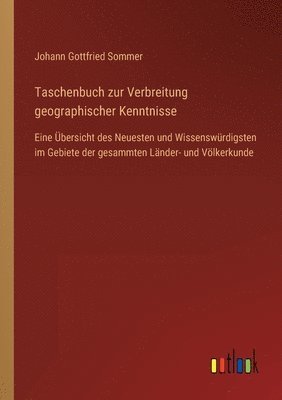 bokomslag Taschenbuch zur Verbreitung geographischer Kenntnisse