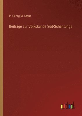 bokomslag Beitrage zur Volkskunde Sud-Schantungs