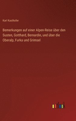 bokomslag Bemerkungen auf einer Alpen-Reise über den Susten, Gotthard, Bernardin, und über die Oberalp, Furka und Grimsel