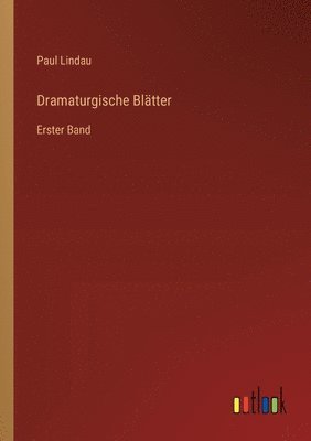 bokomslag Dramaturgische Blätter
