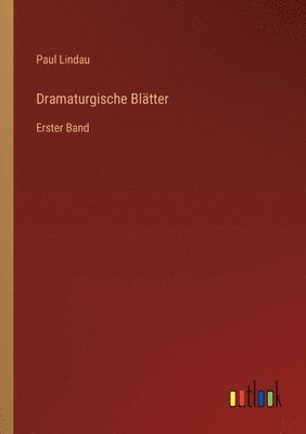 Dramaturgische Bltter 1