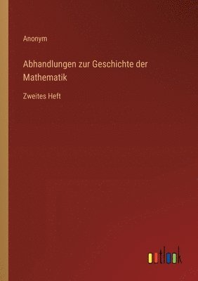 bokomslag Abhandlungen zur Geschichte der Mathematik