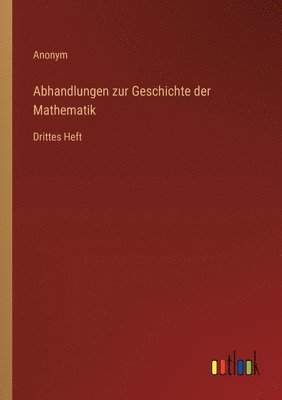 bokomslag Abhandlungen zur Geschichte der Mathematik