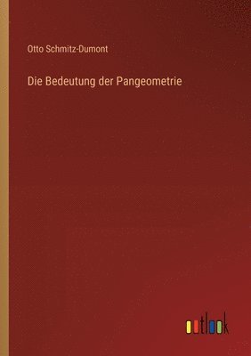 bokomslag Die Bedeutung der Pangeometrie