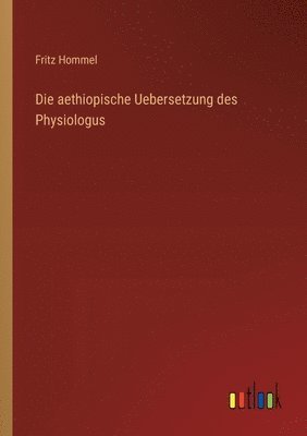 bokomslag aethiopische Uebersetzung des Physiologus