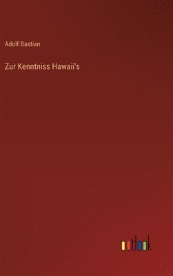 bokomslag Zur Kenntniss Hawaii's